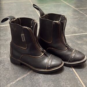 Kids Black Equestrian Boots
